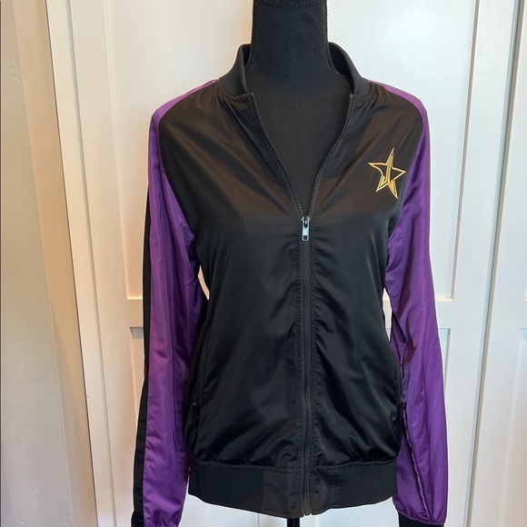 Jeffree Star Unisex Bloodlust Bomber Jacket in Vibrant Purple and Black - Picture 7 of 9